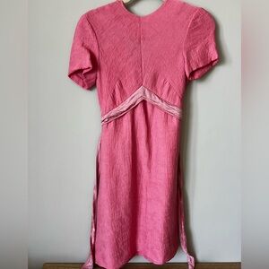 Sandro Elegant Pink Short Sleeve Dress